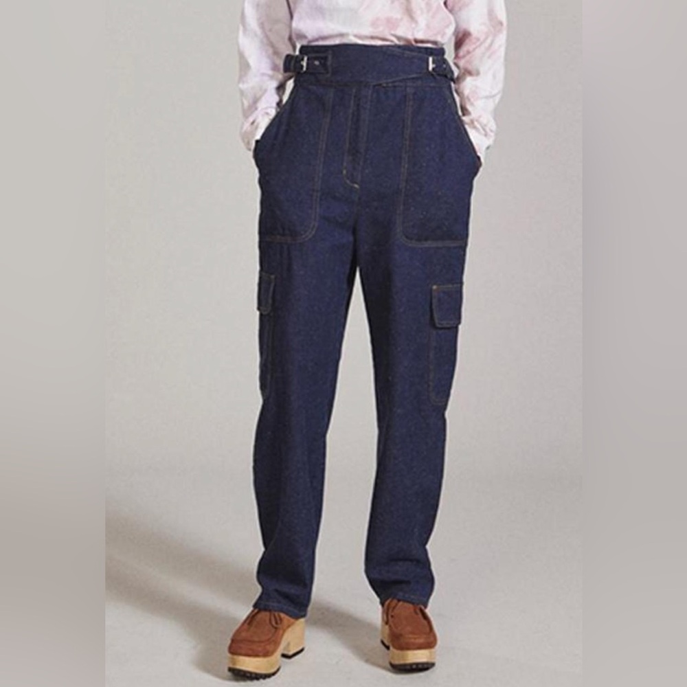 Rachel Comey Roam Cargo Pant- Washed Black Denim, Size 4, New with tags